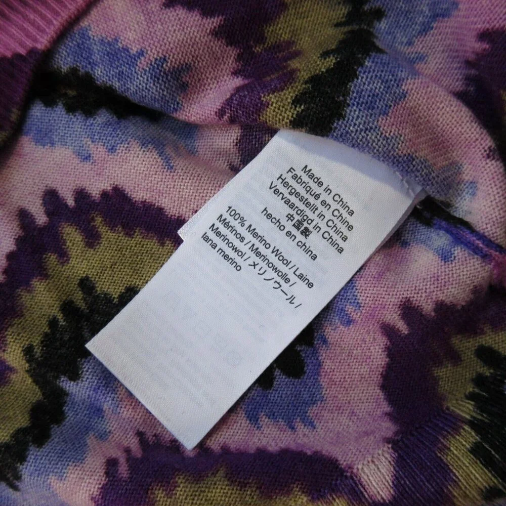NWT J.Crew Tippi Pullover in Purple Chevorn Merino Wool Knit Sweater XS